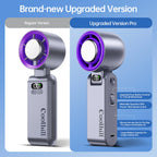 Coolhill Ice Fan Portable Handheld High Speed Fan 199 Adjustable Levels Foldable for Summer Travel Vacation Essentials& Outdoor Activities Cool Fan