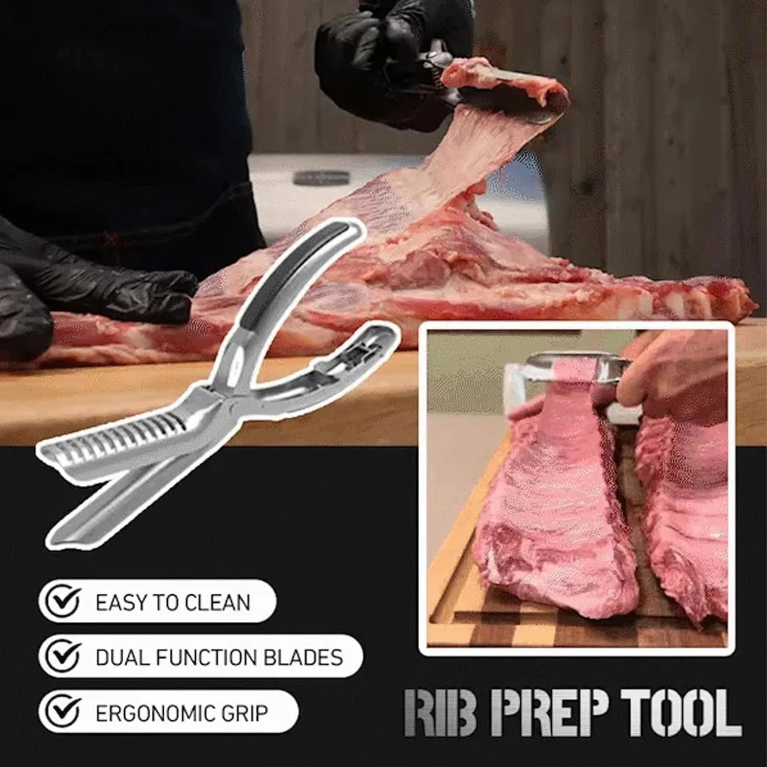 BBQ Rib Membrane Remover Pro — Stainless Steel Kitchen Tool