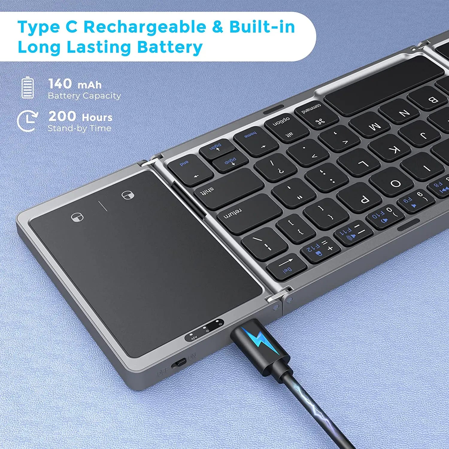Foldable Bluetooth Keyboard — Compact Wireless Travel Keyboard