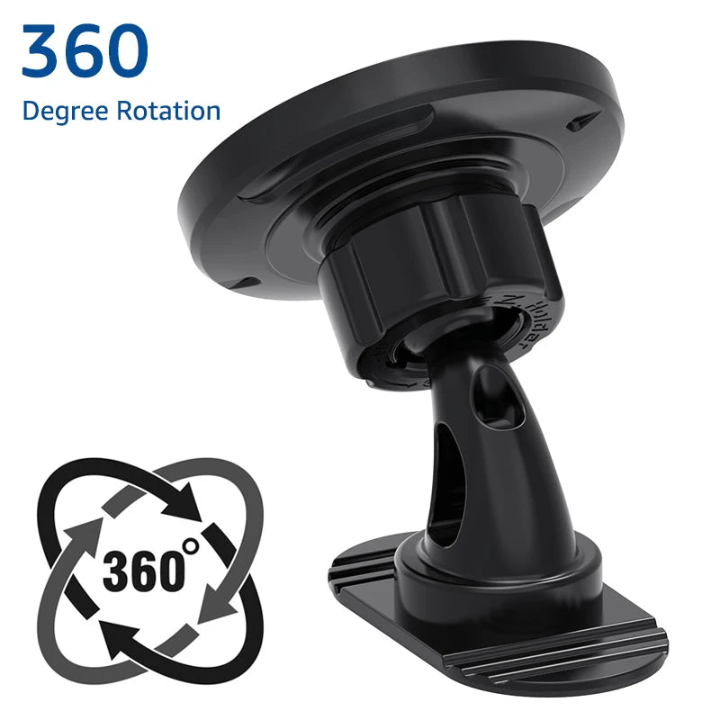 Magnetic Car Phone Holder — MagSafe Compatible, 360° Dashboard Mount