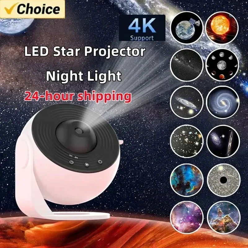 13-in-1 Star Galaxy Projector — Night Light for Bedroom & Kids