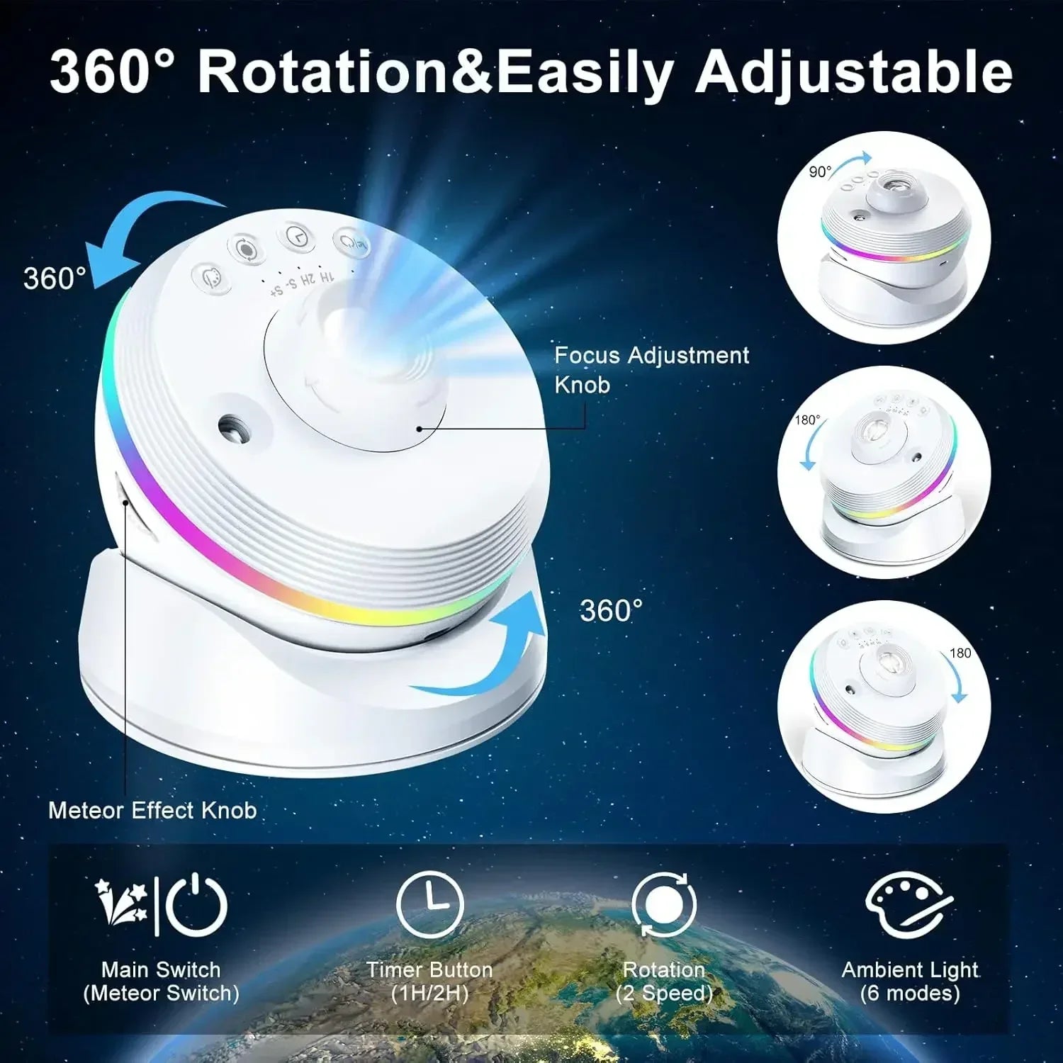 4K HD Galaxy Projector — 13-in-1 Planetarium Star Light