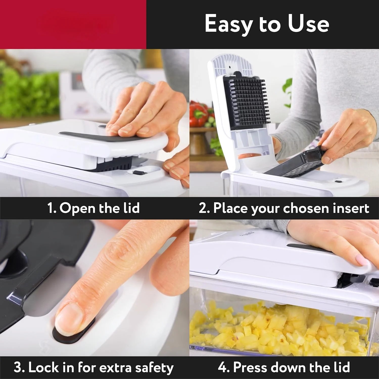 Spiral Vegetable Chopper — Multi-Blade Slicer with Container