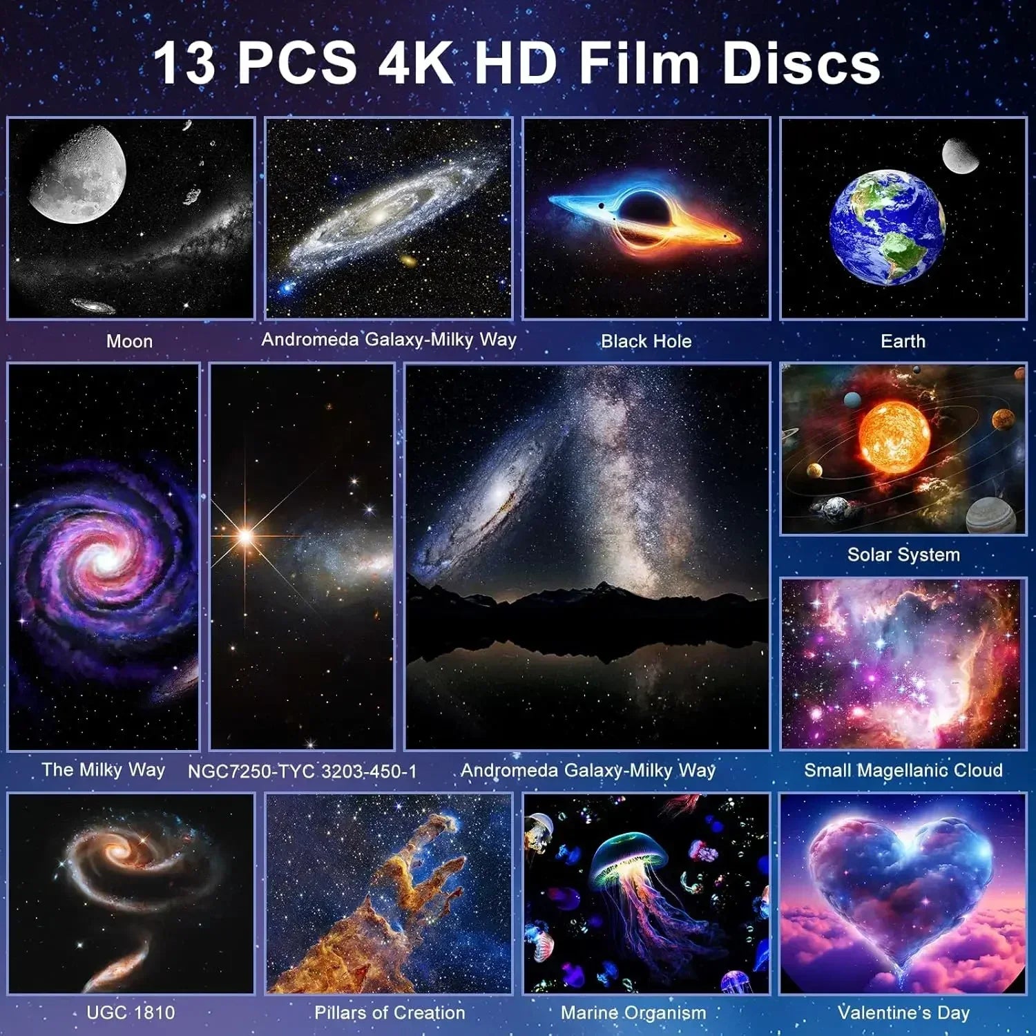 4K HD Galaxy Projector — 13-in-1 Planetarium Star Light