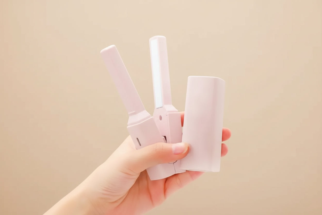 Mini Hair Straightener Clipboard Small Power Plug Curling Hair Straight Hair Girls Air Bangs Portable Hair Straightener